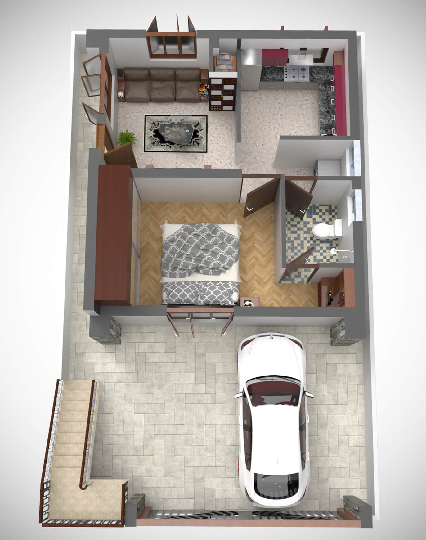 3D model and floor plan visualization
