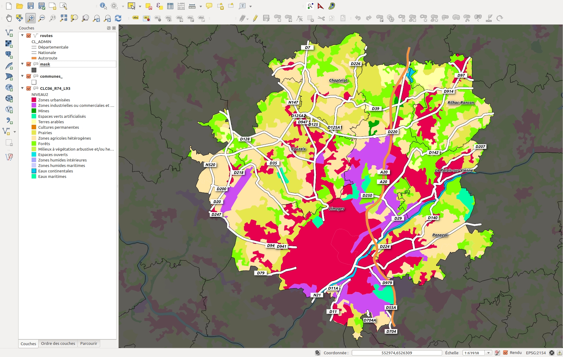 GIS mapping interface with spatial layers