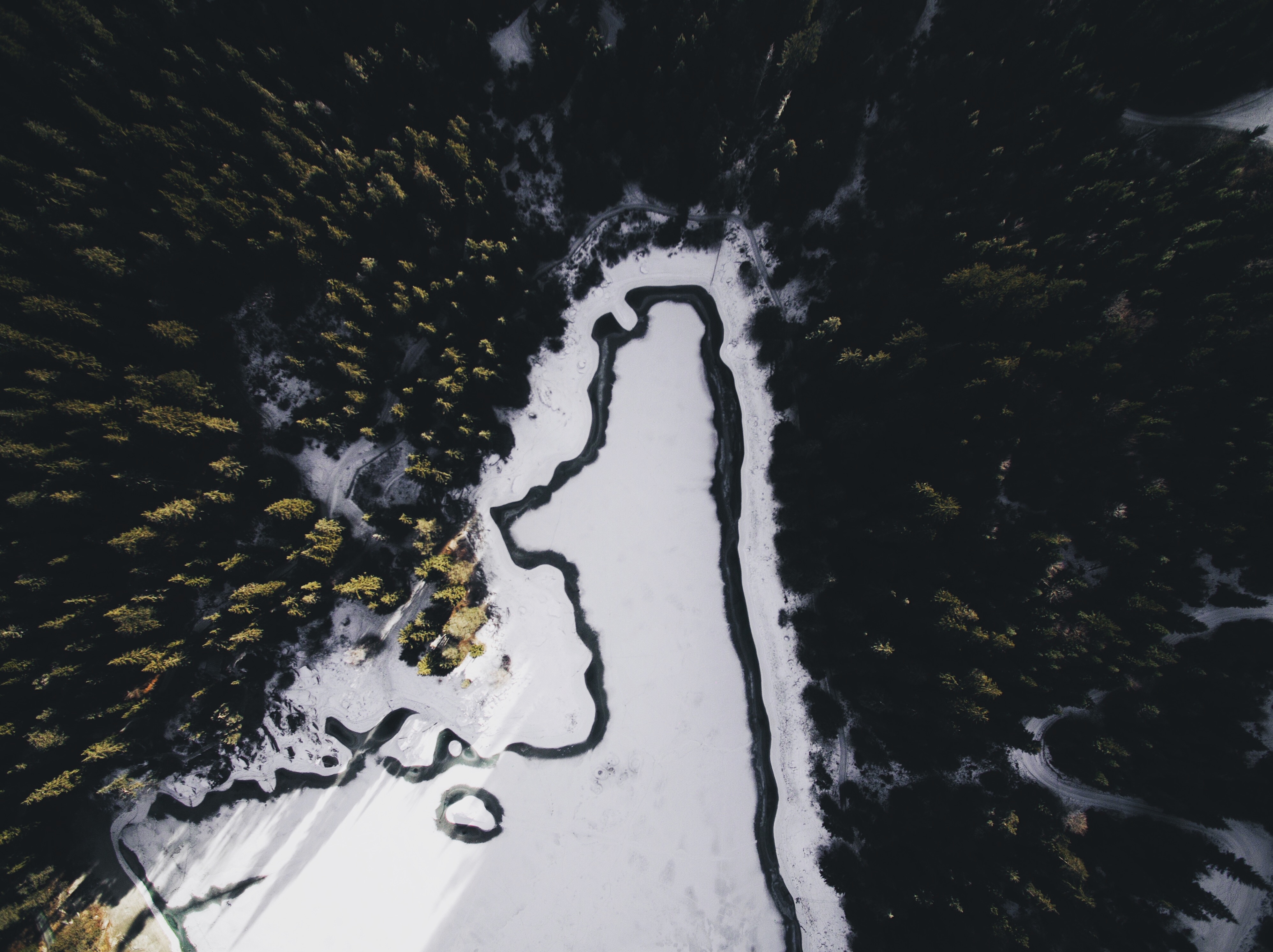 Aerial view of terrain mapped for survey
